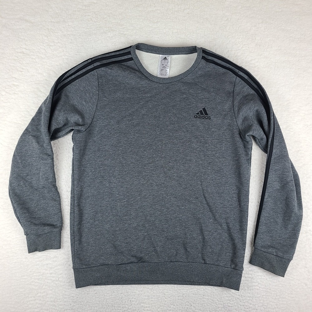 Adidas Sweater Mens Large Dark Gray Crewneck